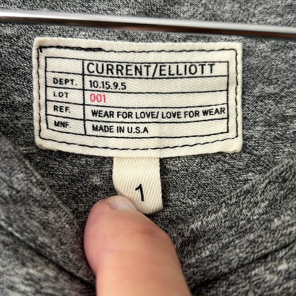 Current Elliott The Ruffle Muscle Dress, gray, size 1 (small) - Picture 2 of 4